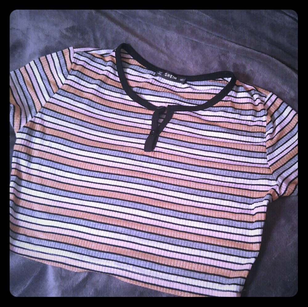 Shein Stripped Crop Top